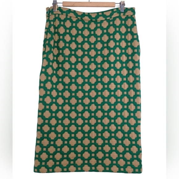 Charlie & Robin Retro Quilted Grandmacore Wool Blend Sz 12 Pencil Skirt - Picture 2 of 14
